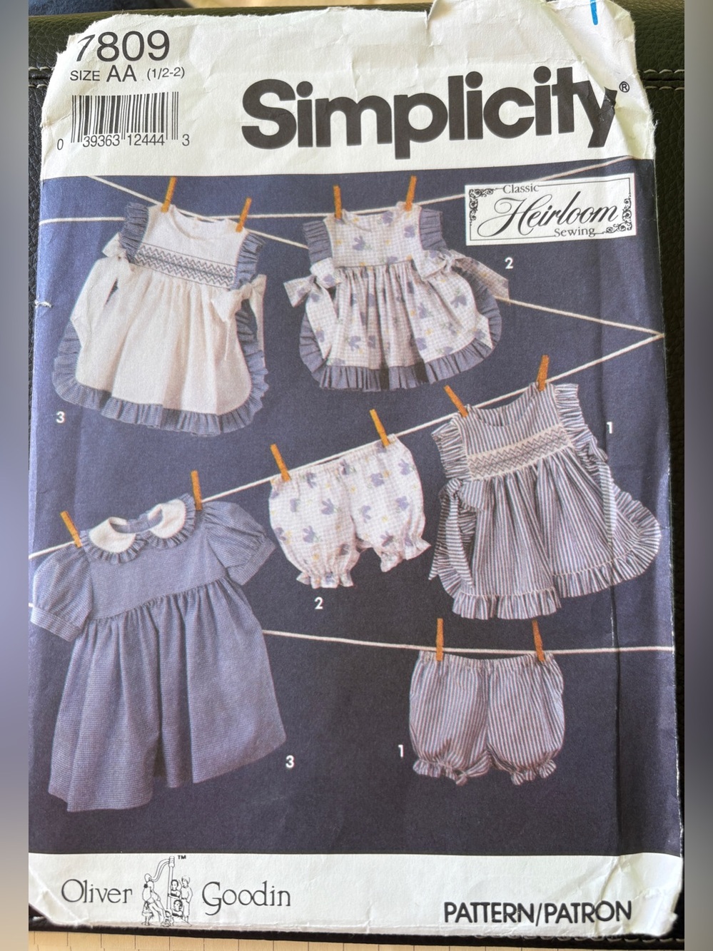 Simplicity Heirloom Pattern 7809AA for Baby/Toddler’s Dress, Pinafore, & Panties